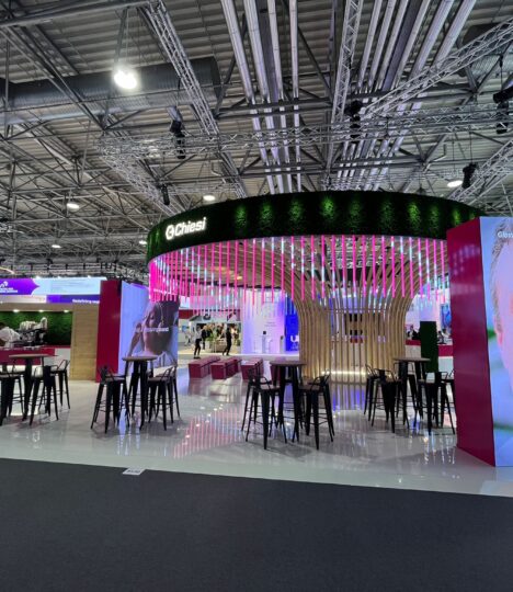 ers congress 2024 fiera di vienna stand chiesi farmaceutici ledwall produzione tecnica eventi service eventi soluzioni tecniche per eventi lighting design b2b roma milano messina