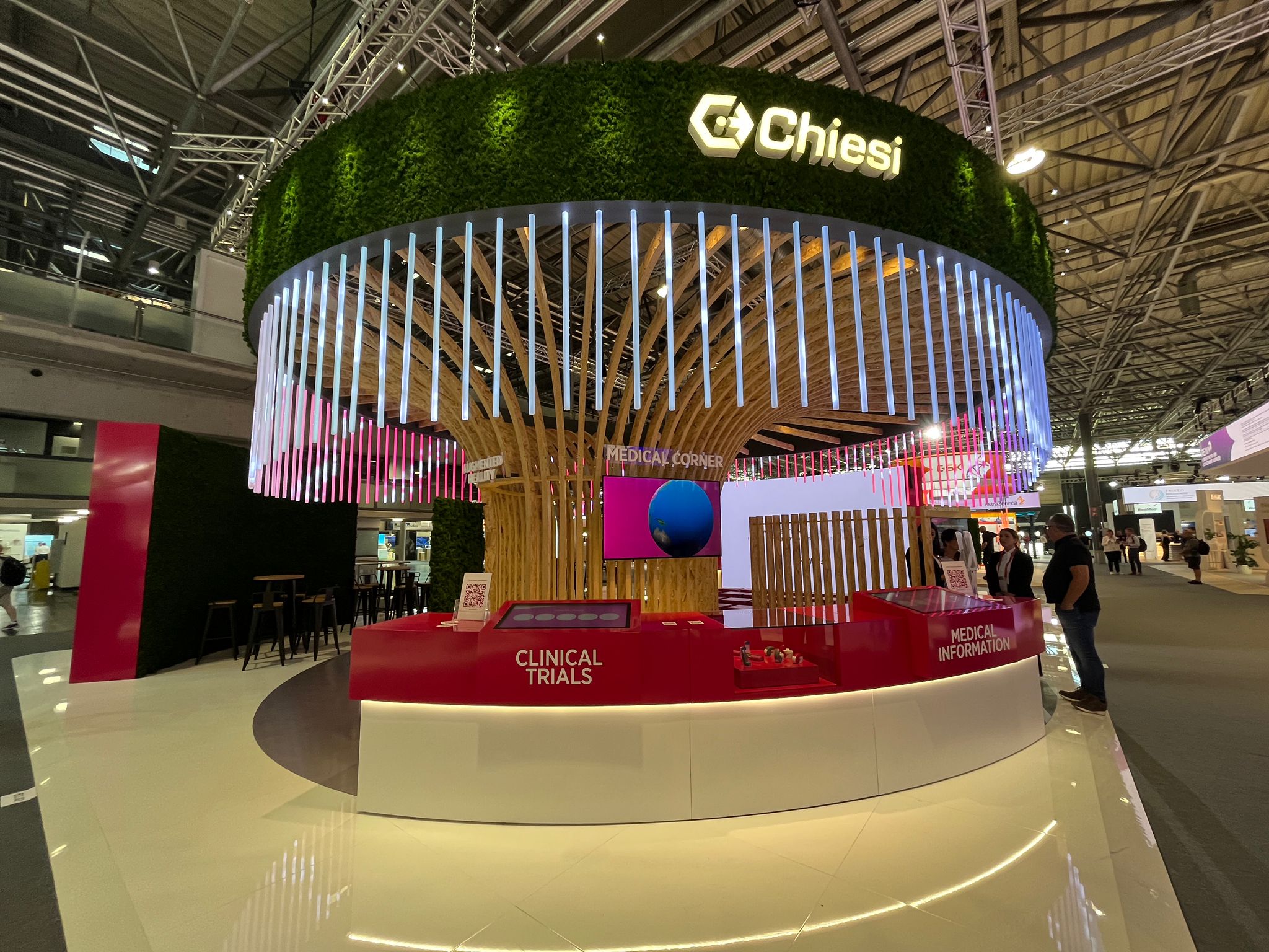 ers congress 2024 fiera di vienna stand chiesi farmaceutici ledwall produzione tecnica eventi service eventi soluzioni tecniche per eventi lighting design b2b roma milano messina