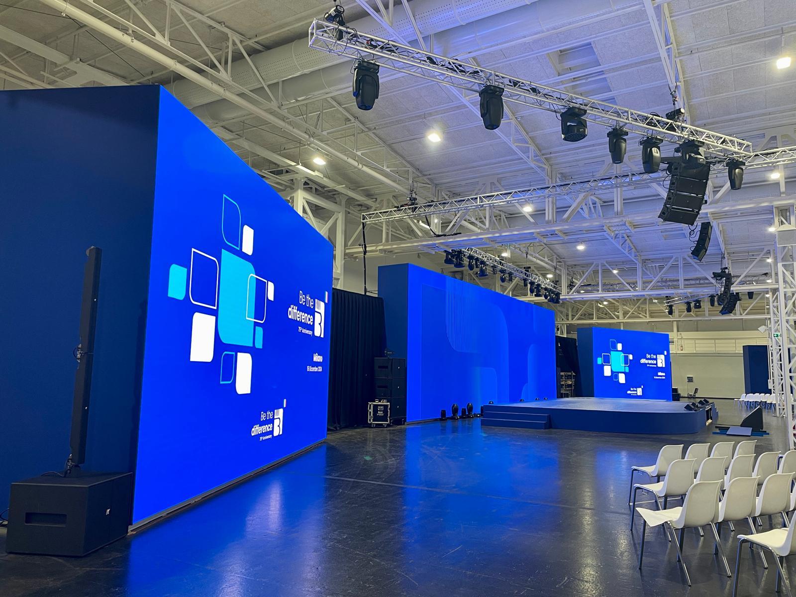 75° anniversario bolton group evento produzione completa dhs event solution service eventi produzione tecnica eventi milano roma messina superstudio maxi